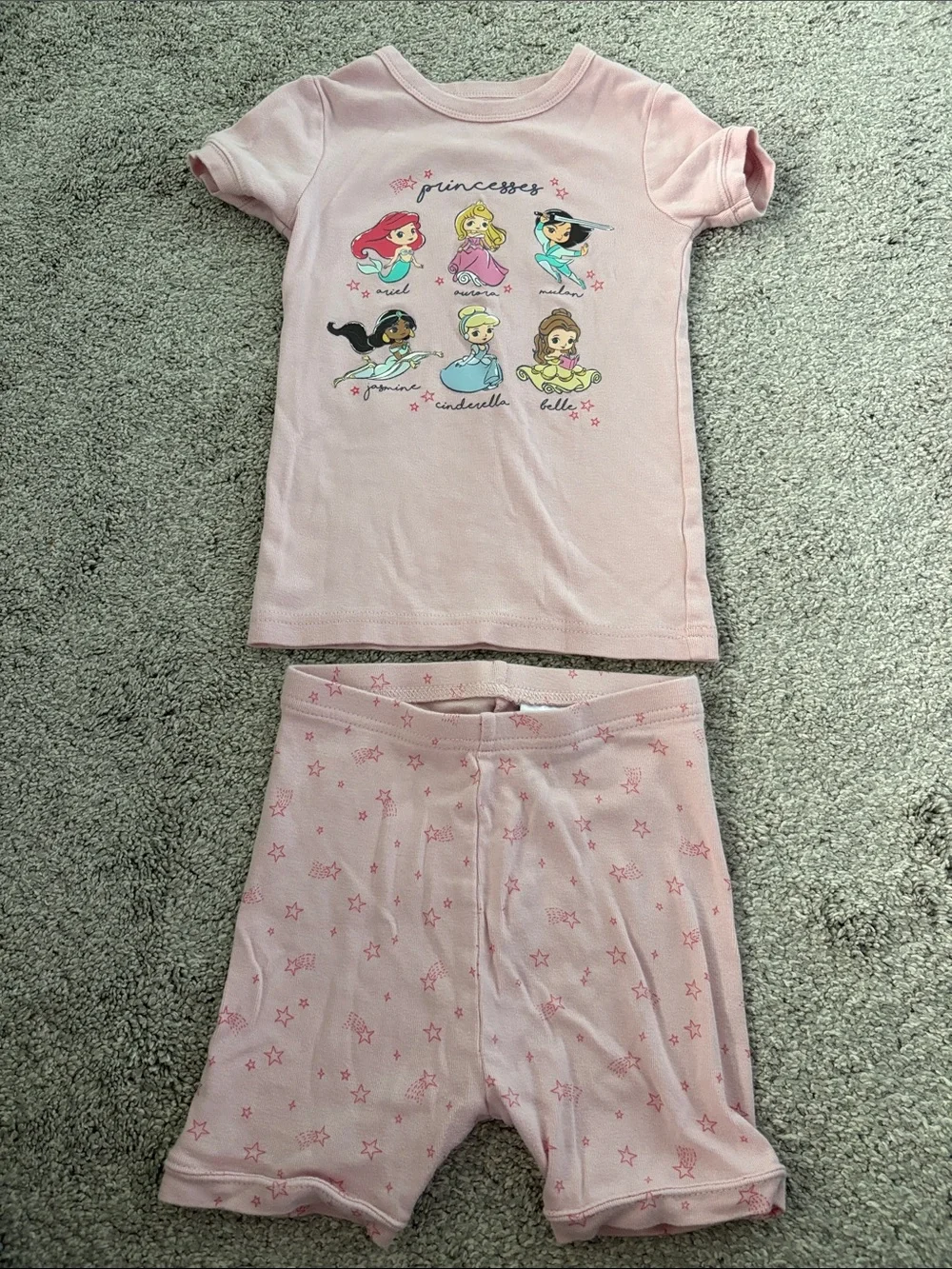 Baby Gap Disney Princess Short Pajama Set 6 years